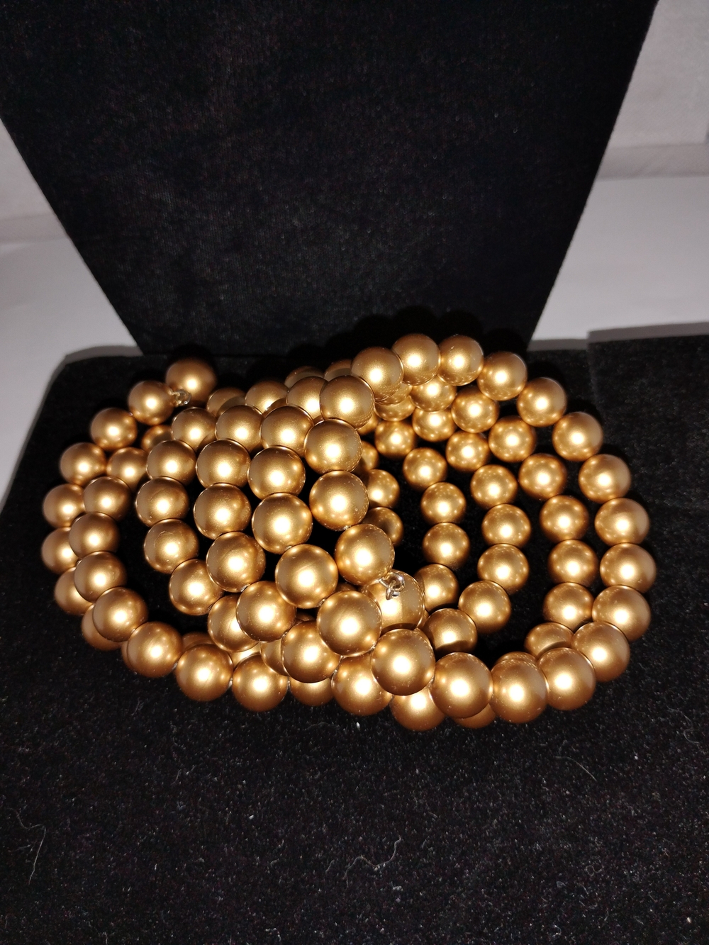 Gold Beaded Statement Bracelet - Classic Women Jewelry